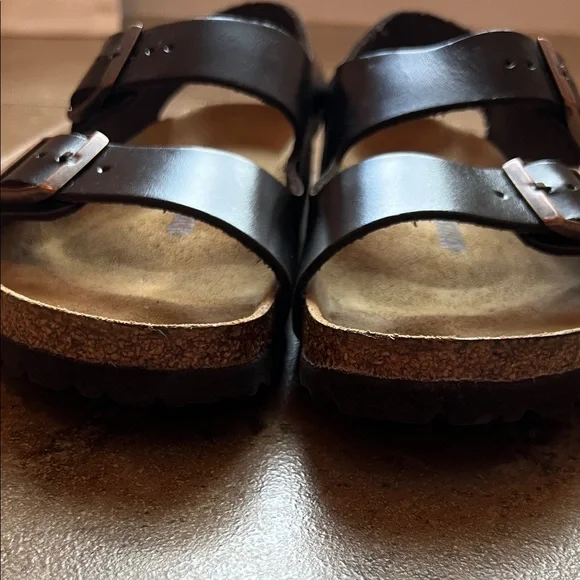 Birkenstock Brown Leather Milano Sandals Size 9 - Picture 7 of 7